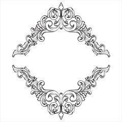 Elegant Vintage Ornamental Floral Decoration