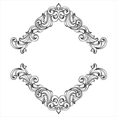 Elegant Vintage Ornamental Floral Decoration