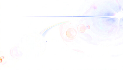 Realistic planet with craters in deep outer space with a bright starburst and optical camera lens flare effect. Cosmic universal scene with a celestial body and light trail on a transparent background