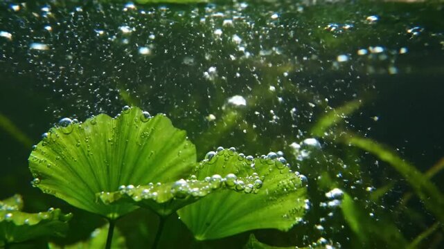 Abstract interpretation of molecular structures, showcasing perfectly spherical, translucent bubbles forming intricate patterns and dissolving gracefully.