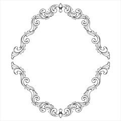 Elegant Vintage Ornamental Floral Decoration