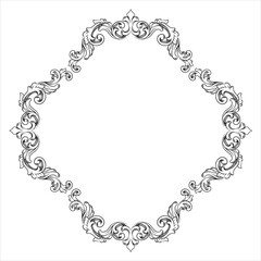 Elegant Vintage Ornamental Floral Decoration