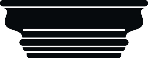 Decorative cornice profile adding an elegant architectural element to building interior or exterior design © anatolir