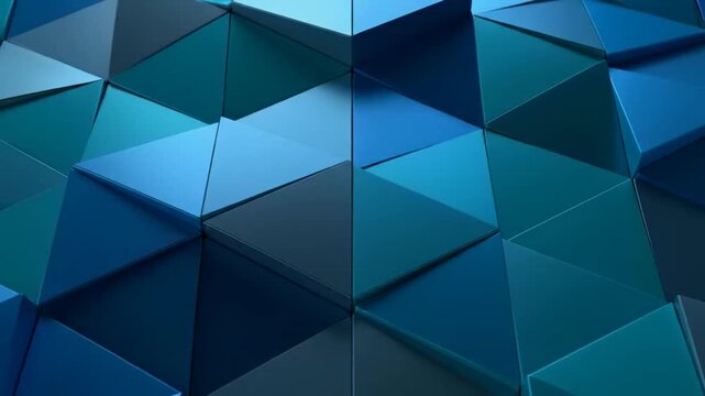 Modern blue triangular pattern with dynamic geometric shapes