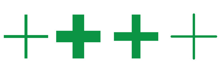 Obraz premium Plus Icon set vector. Add plus sign and symbol