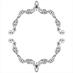 Elegant Vintage Ornamental Floral Decoration