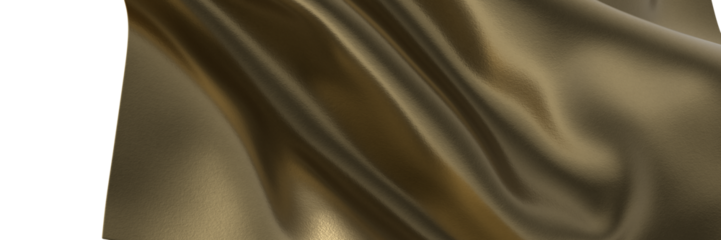 Regal Shimmer: Abstract 3D Gold Cloth Illustration for Majestic Visuals