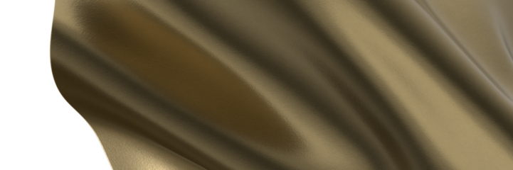 Golden Dimension: Abstract 3D Gold Cloth Illustration with Depth and Dimension