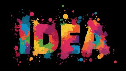 creative idea concept colorful color explosion illustrated animation - Powered by Adobe