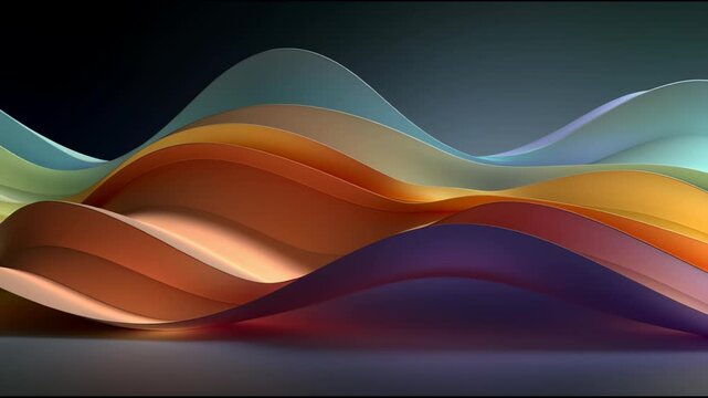 Abstract Colorful Waves Motion Background.