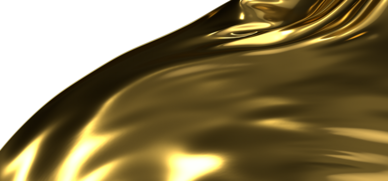 Intricate Luster: Abstract 3D Gold Cloth Illustration with Delicate Details - Powered by Adobe