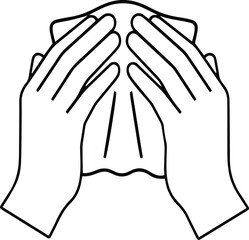 Hands Holding Tissue Icon