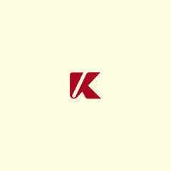 Letter K logo icon flat vector design