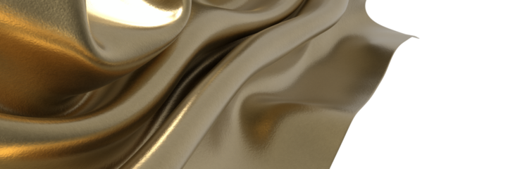 Golden Luxury: Abstract 3D Gold Cloth Illustration for Sumptuous Designs