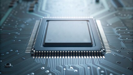 Microchip on Circuit Board with Light Passing Through Transparent Layers