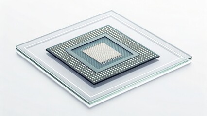 Transparent Light Passing Over Standard Chip with Modern Design