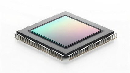 Microchip Surface with Gradient Lighting and Standard Design Features