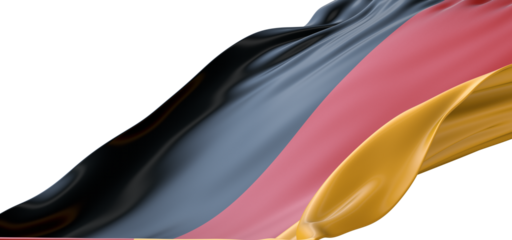Wavy flag of German. Suitable for background graphic resources. 3D illustration