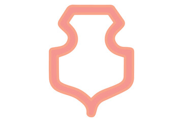 Orange and Red Shield Outline Against Black Background emblem crest