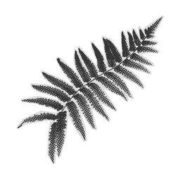 A halftone of leaf with transparent background 