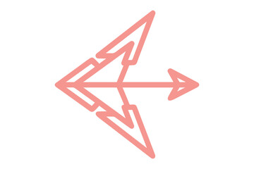 Red Arrow Symbol on Black Background image graphic