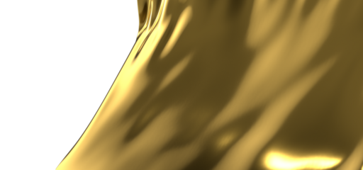 Glamorous Draping: Abstract 3D Gold Cloth Illustration for Alluring Designs