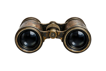 Antique Binoculars Isolated on Black