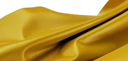 Abstract close up of golden yellow fabric with waves and texture creating a luxurious and elegant visual.