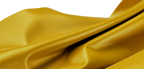 Abstract close up of golden yellow fabric with waves and texture creating a luxurious and elegant visual.