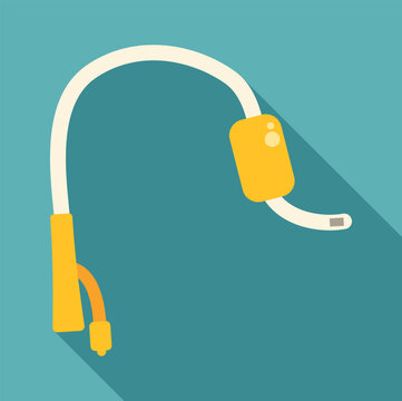 Medical umbilical catheter vector illustration displaying healthcare equipment in a flat design
