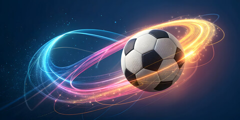 Naklejka premium burning soccer ball