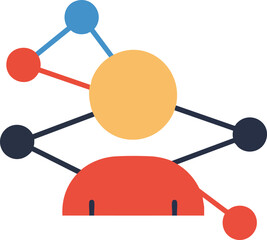 Abstract network connection on a white background, communication concept