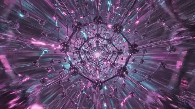 Abstract geometric tunnel animation