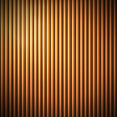 Obraz premium Luxury gold metallic background with vertical ribbed texture, Abstract golden stripes background with elegant vignette border, Modern bronze vertical lines texture for premium industrial design