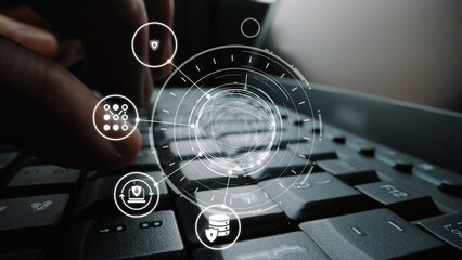 Data privacy and cyber security icons show encryption, data privacy safeguards, and cyber security defense. Data privacy ensures cyber security protection and access control. Funnel