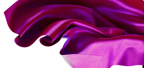 Close-up of luxurious purple satin cloth, beautifully draped. Perfect for textures, backgrounds, fashion, and design pro
