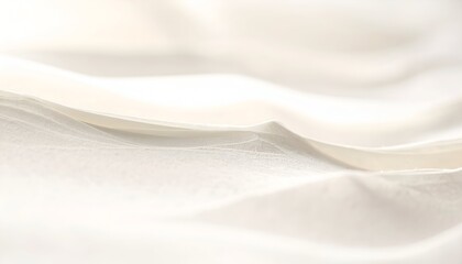 Abstract view of soft, flowing fabric in neutral tones with folds and subtle highlights