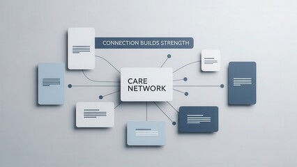 Care network diagram showing connection builds strength