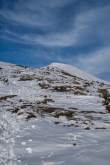 Baranec hill in winter Western Tatras mountains in Slovakia