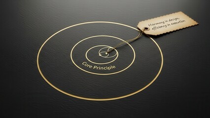 Golden Ratio Spiral with Core Principle Tag