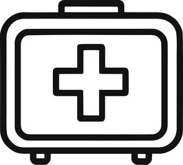 Obraz premium Essential Aid: A straightforward depiction of a first aid kit, embodying the principles of immediate medical attention and care.