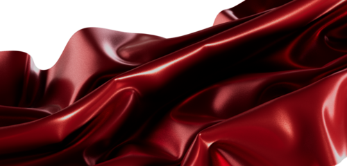 Close up of flowing red fabric, perfect for design and background. Capturing the luxurious texture and elegant folds. Id