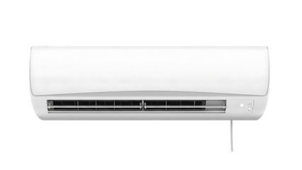 White Wall-Mounted Air Conditioner Unit in Modern Interior