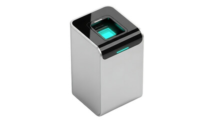 Modern White Document Scanner with Digital Display in Transparent Background