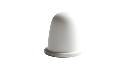 Fototapeta premium Single White Plastic Capsule on Transparent Background