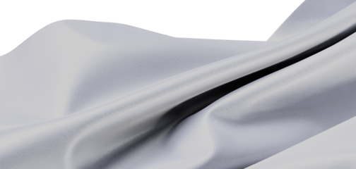 Close-up of luxurious white fabric with gentle waves and detailed texture. Perfect for fashion, design, and background u