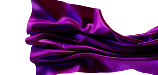 Luxurious purple silk fabric with dynamic folds and shadows, perfect for texture, design, and background needs.