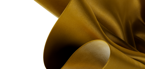 High-quality image of golden fabric, elegantly draped, with beautiful textures and highlights. Suitable for backgrounds,