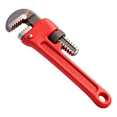 Pipe wrench 3D illustration, isolated on transparent background, png