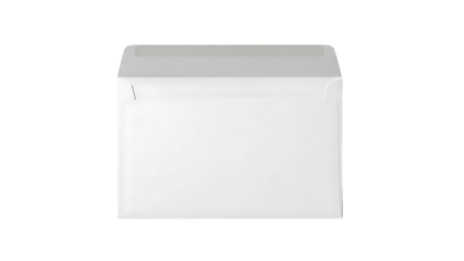 White Envelope on Transparent Background for Mailing or Packaging